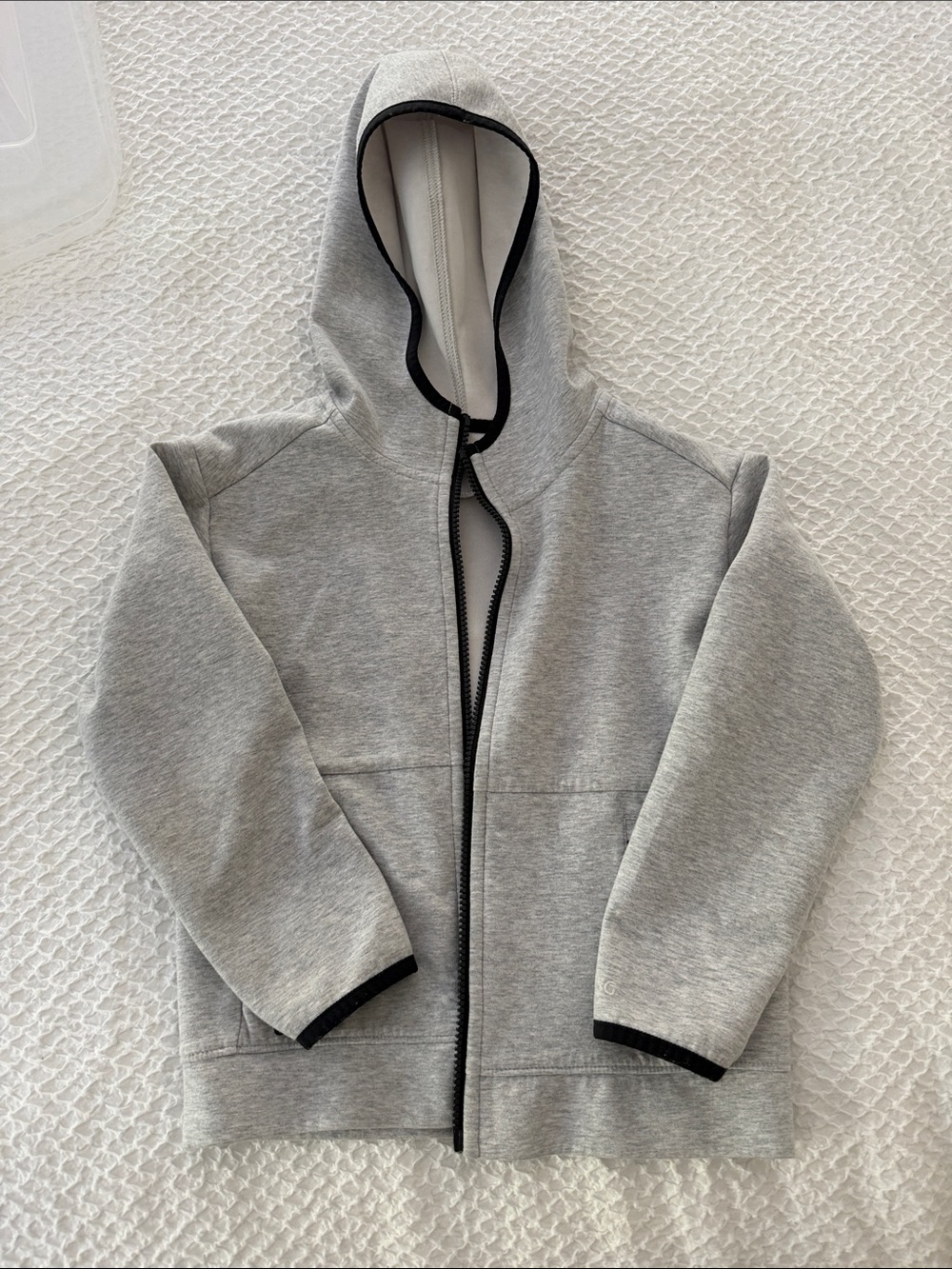 DSG Grey Zip-Up Hoodie with Black Trim
